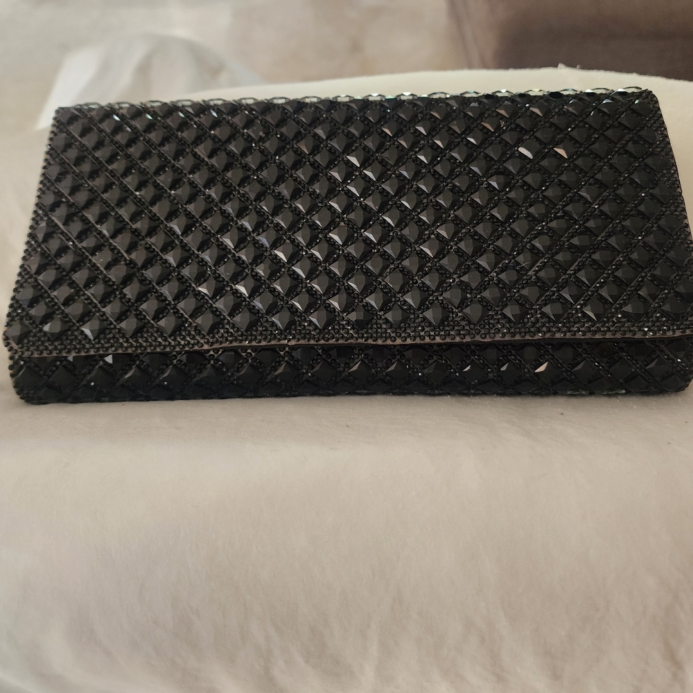 ALDO Black studded clutch w/ Chain
